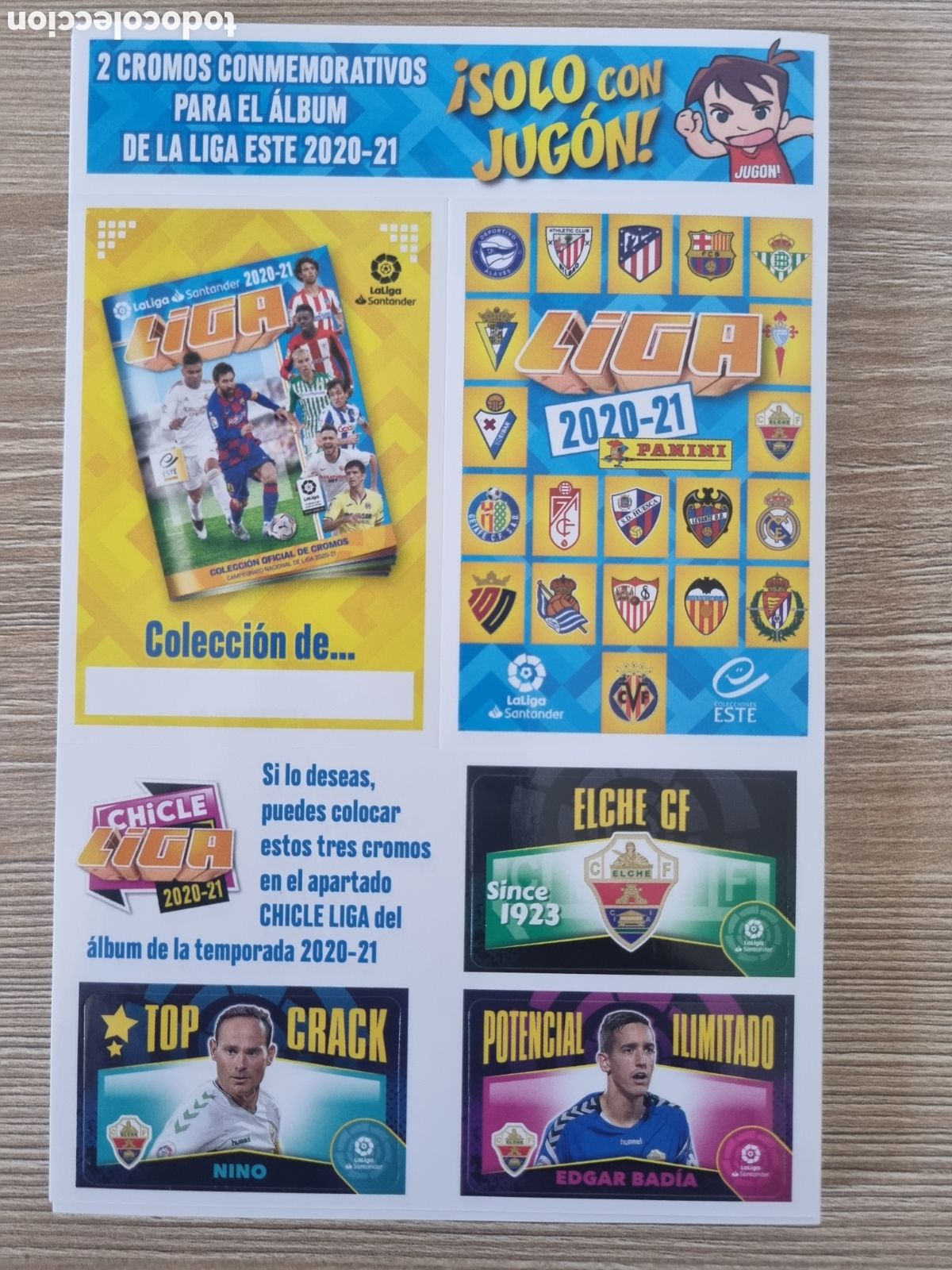 Football Stickers: Cromos revista Jug&oacute;n 20-21
