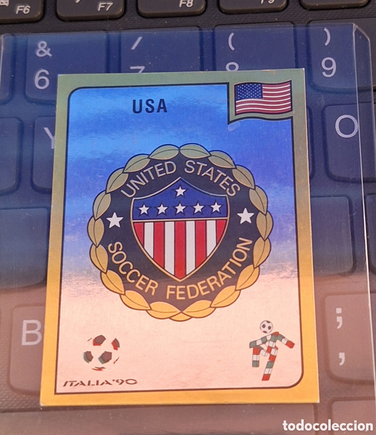 Cromos de F&uacute;tbol: Cromo #95 ESCUDO USA ITALIA 90 MUNDIAL 1990
