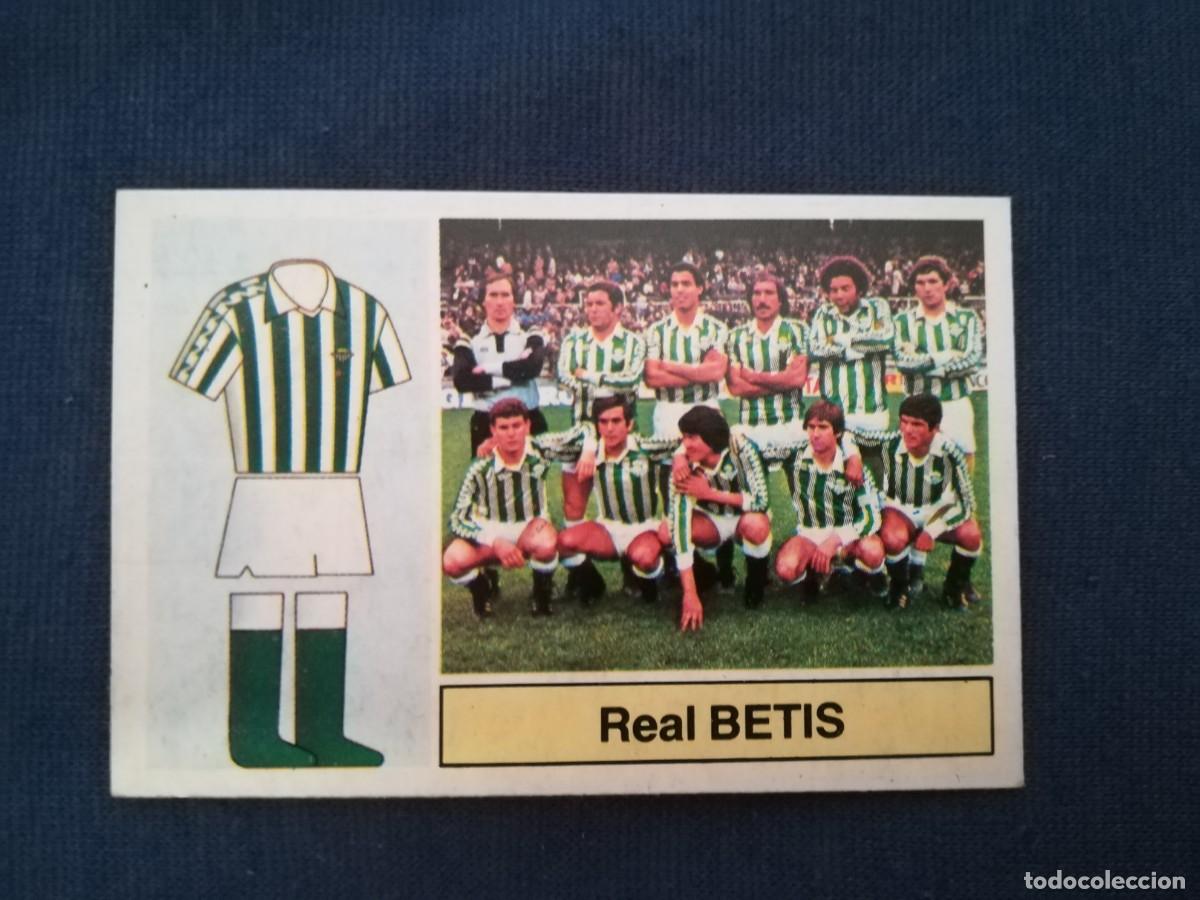 Cromos de f&uacute;tbol: CROMO FUTBOL LIGA ESTE 82 83 NUNCA PEGADO REAL BETIS ALINEACION