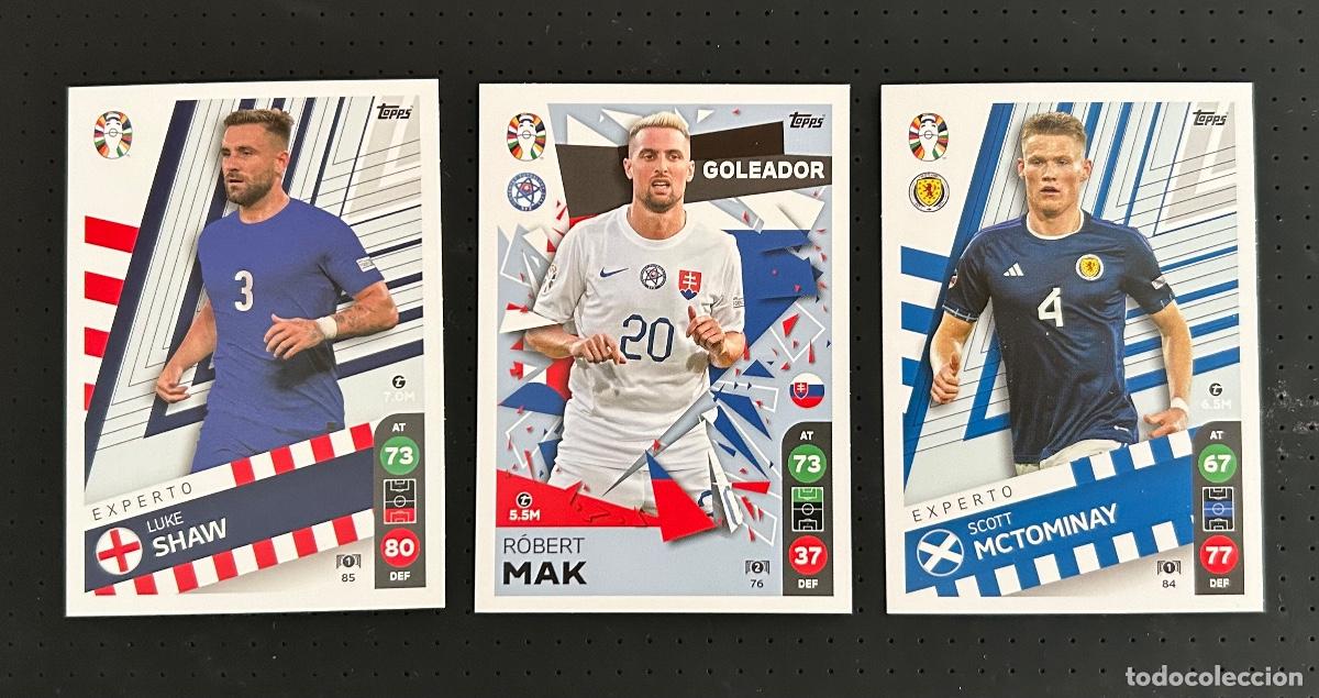 Fu&szlig;ball-Sticker: 3 cartas de jugadores Eurocopa
