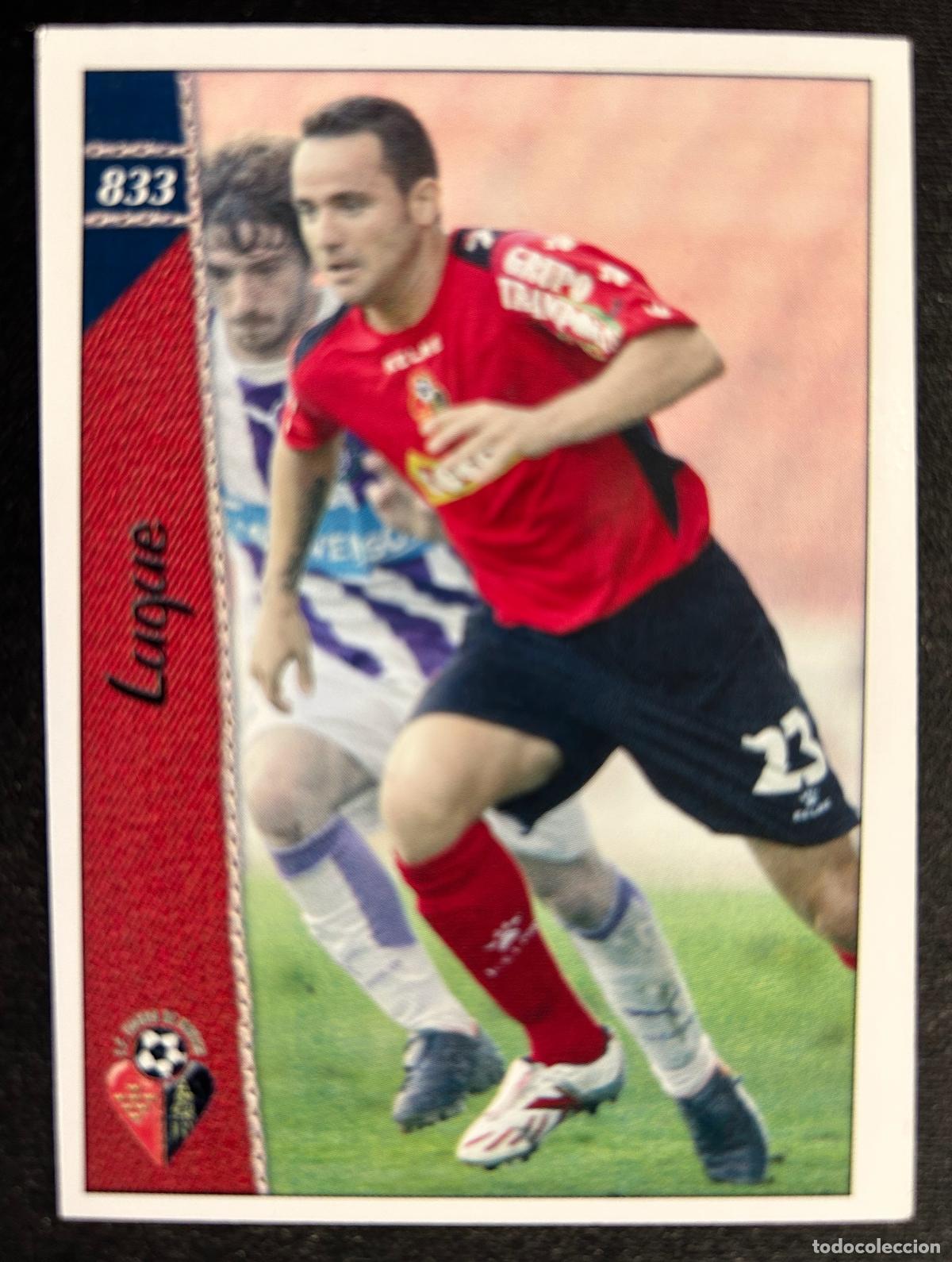 Cromos de f&uacute;tbol: 833 LUQUE (CIUDAD DE MURCIA) PLATINUM MUNDICROMO 2006 2007 06 07