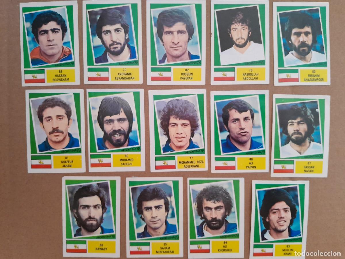 Cromos de F&uacute;tbol: LOTE 14 CROMOS MUNDIAL FUTBOL ARGENTINA 78 1978 IRAN ALBUM EDI. FHER DESPEGADOS RV