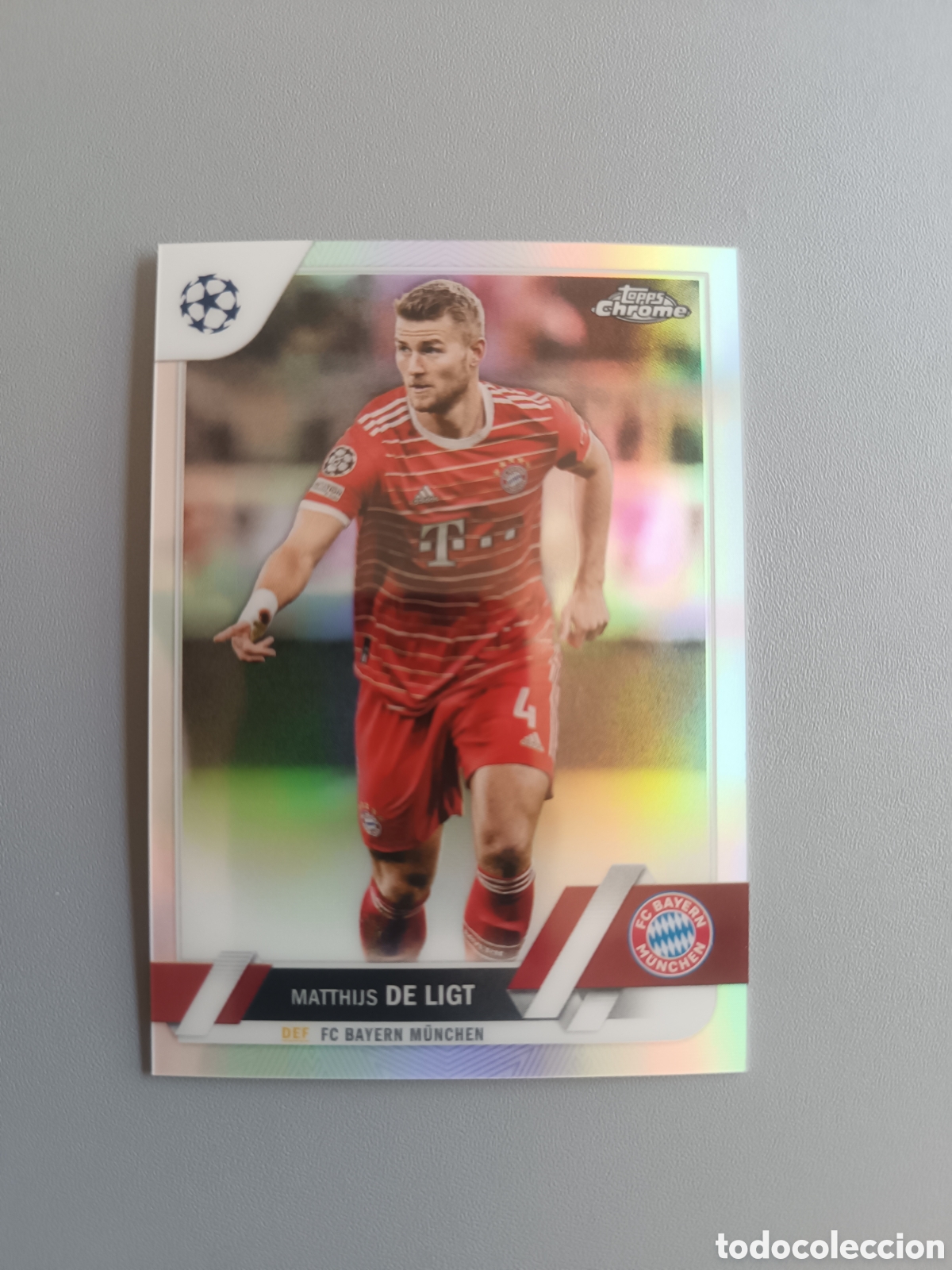 Fu&szlig;ball-Sticker: De Ligt 161 Bayern Munich Refractor - Topps Chrome 2022 2023 22 23