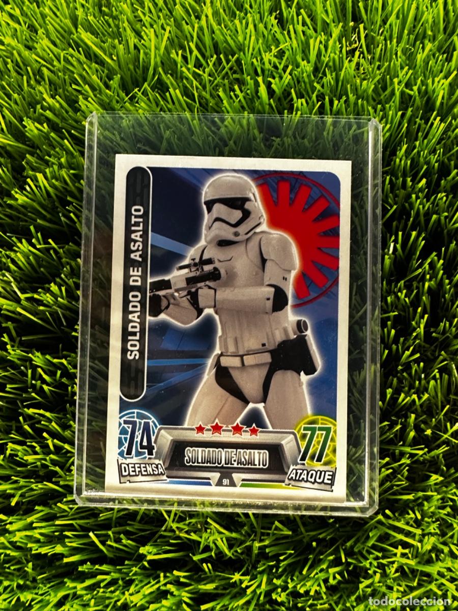Cromos de f&uacute;tbol: N&ordm; 91 Soldado de Asalto Topps Star Wars Force Attax Carrefour 2016