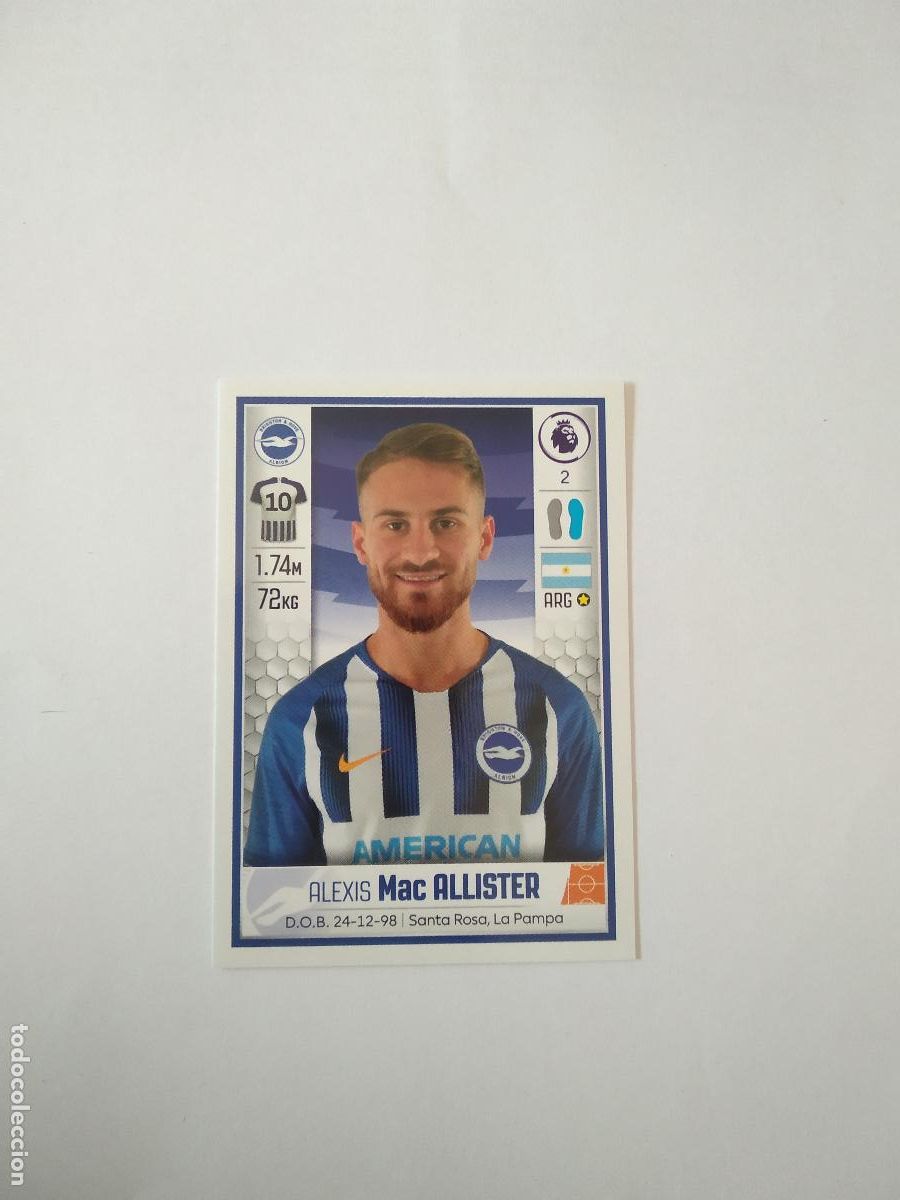 Figurine di Calcio: U11 MAC ALLISTER BRIGHTON CROMO PANINI FUTBOL PREMIER LEAGUE 19-20 LIGA INGLATERRA 2019-2020