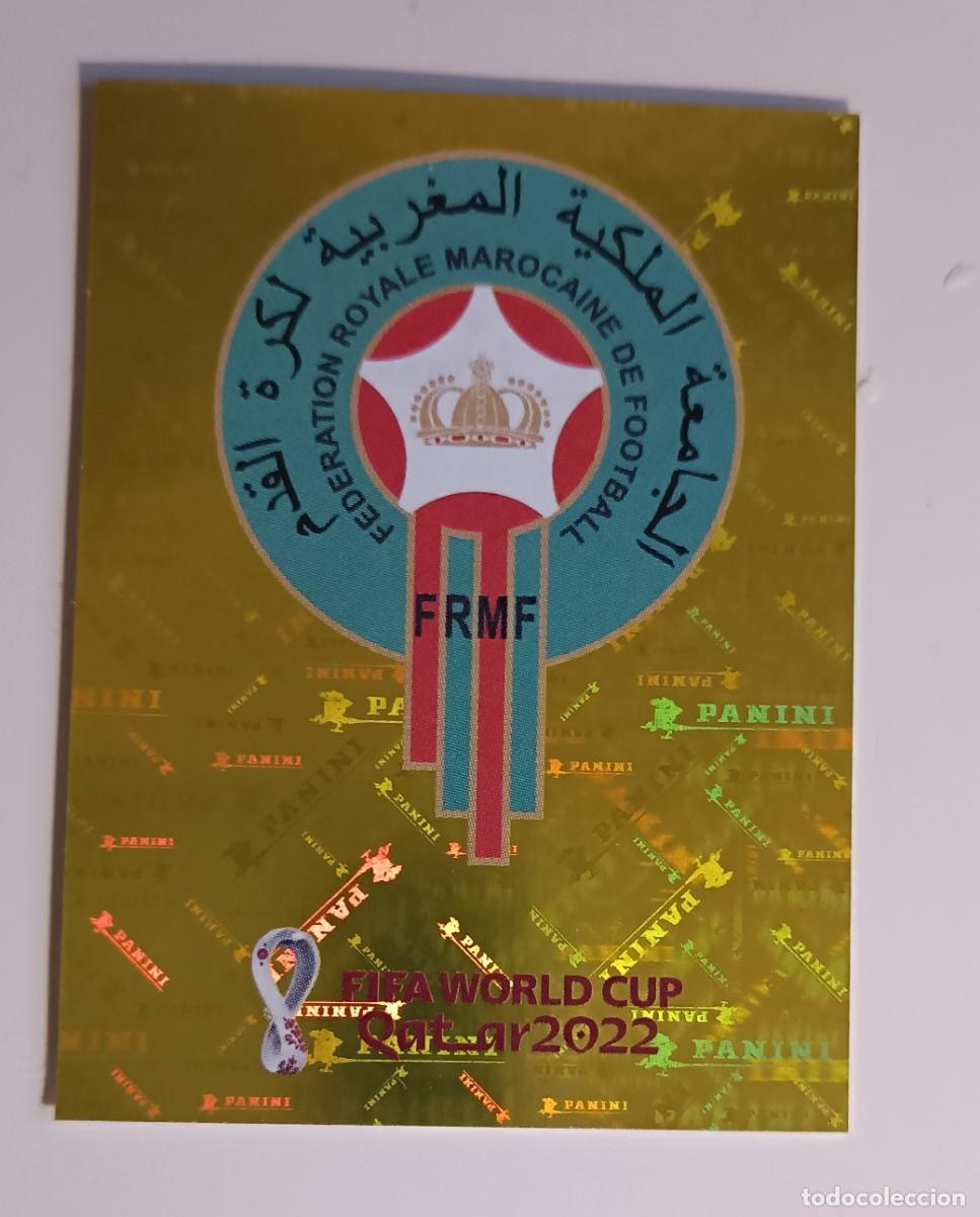 Cartes &agrave; collectionner de Football: MAR2 LOGO ESCUDO MARRUECOS MAR 2 FIFA WORLD CUP MUNDIAL QATAR 2022 22 STICKER PANINI