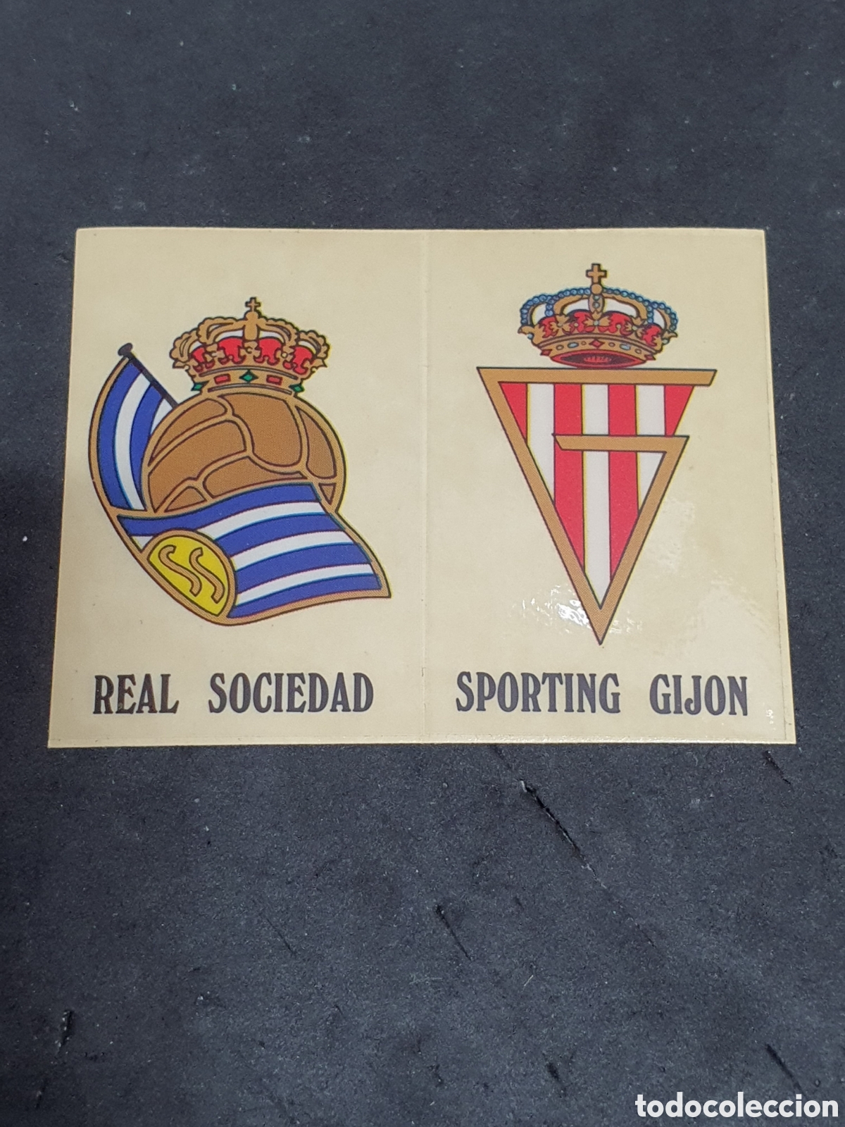 Cromos de Futebol: Escudos Real Sociedad y Sporting de Gijon F&Uacute;TBOL '90