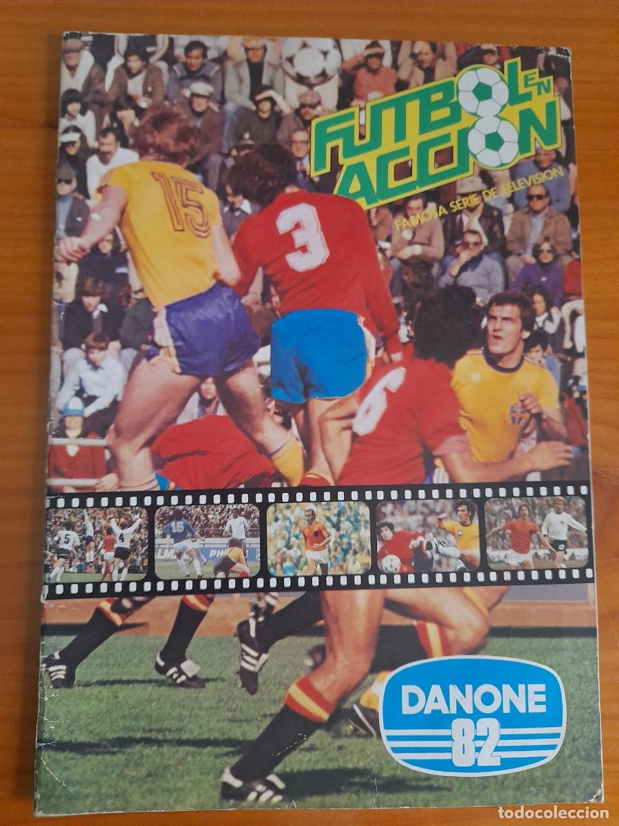 Fu&szlig;ball-Sticker: Futbol en accion, &aacute;lbum de cromos Danone 82, incompleto