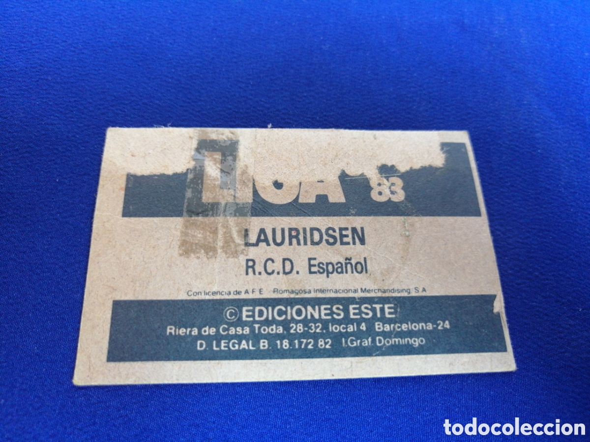 Cromos de f&uacute;tbol: LIGA 82-83 LAURIDSEN - Foto 3