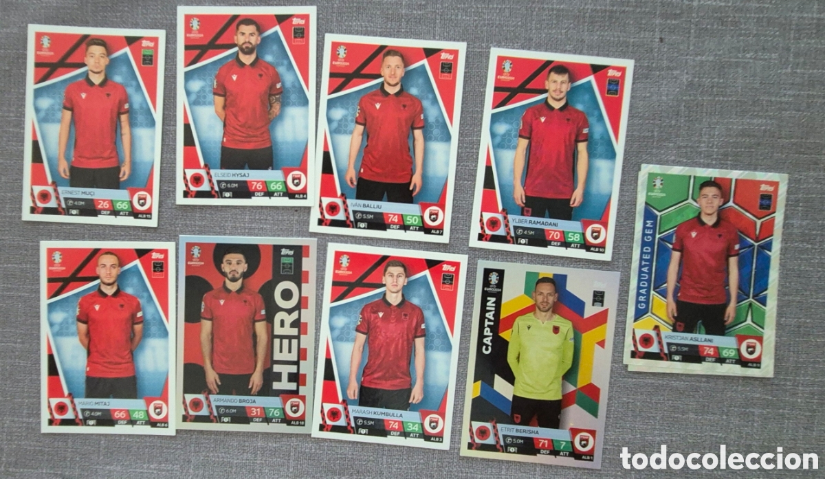 Cromos de Futebol: Albania lote topps euro match attax 24