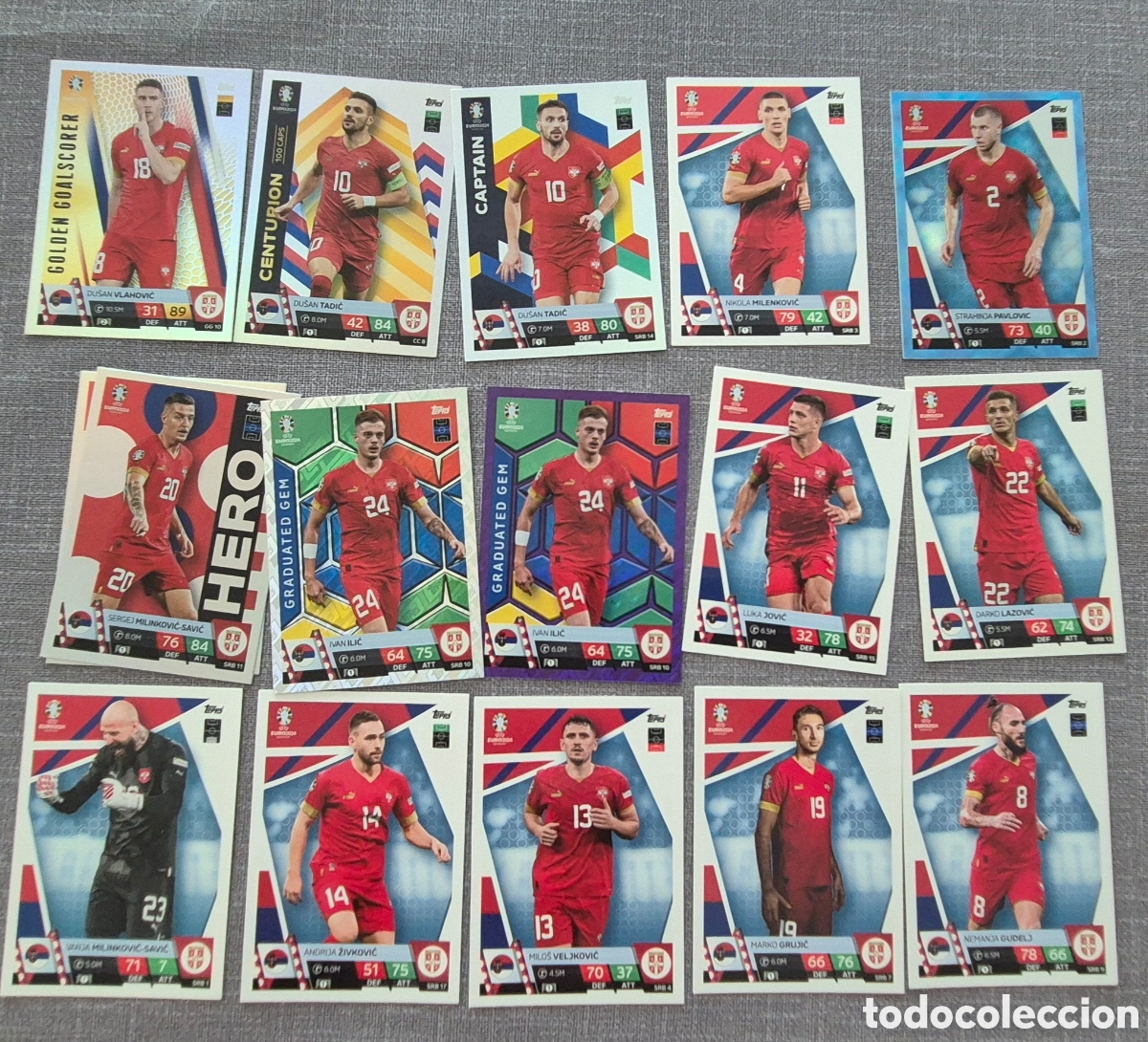Cromos de Futebol: Serbia lote topps euro match attax 24