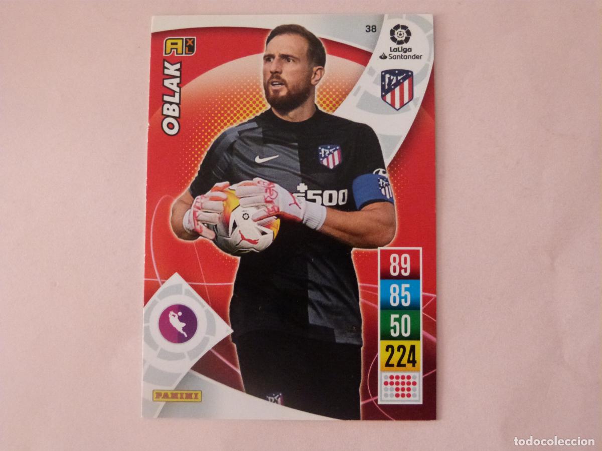Cromos de f&uacute;tbol: TRADING CARD FUTBOL OBLAK DEL ATLETICO DE MADRID N&ordm; 38 LIGA ADRENALYN XL 2021-2022/21-22