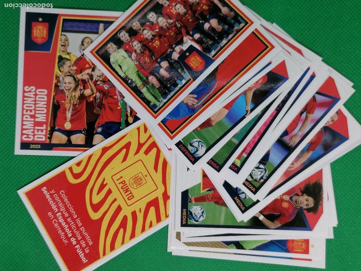 Cromos de f&uacute;tbol: COLECCION COMPLETA FEMENINA VAMOS SELECCION ⚽ PANINI CARREFOUR EURO EUROCOPA 2024 24 ⚽