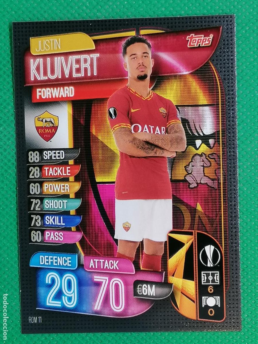 Cromos de F&uacute;tbol: ROM11 ROM 11 JUSTIN FLUIVERT ROMA ⚽ TOPPS MATCH ATTAX CHAMPIONS 19 20 2019 2020 ⚽