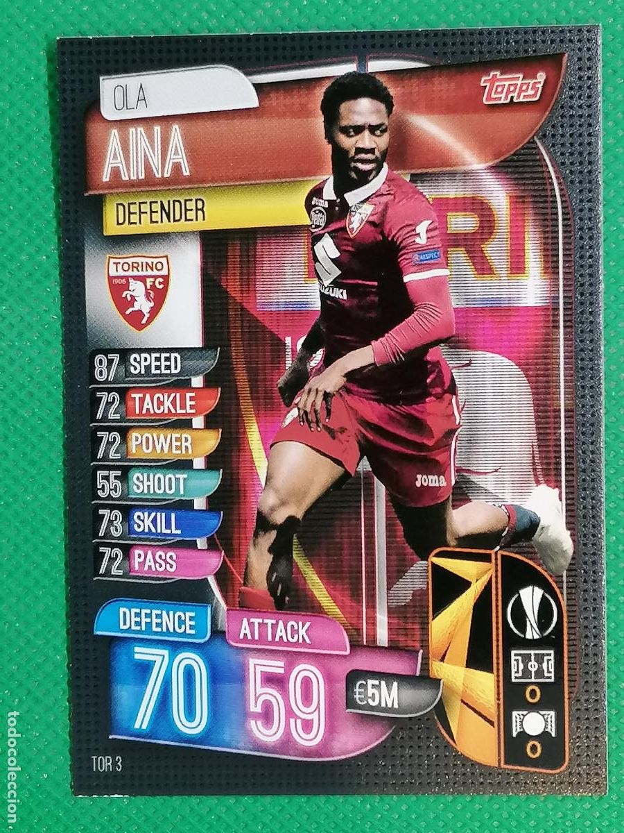 Cromos de F&uacute;tbol: TOR3 TOR 3 OLA AINA TORINO ⚽ TOPPS MATCH ATTAX CHAMPIONS 19 20 2019 2020 ⚽