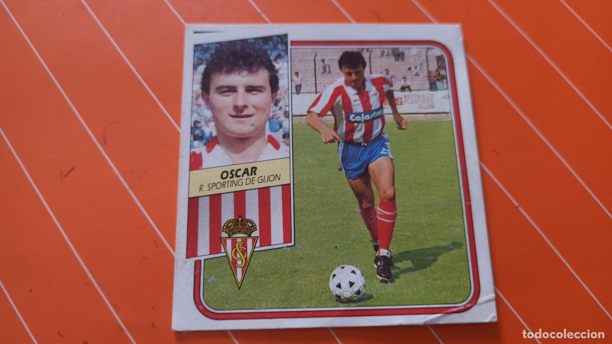Cromos de f&uacute;tbol: 89 90 ESTE sporting gijon &Oacute;scar error impresi&oacute;n raya - Foto 1