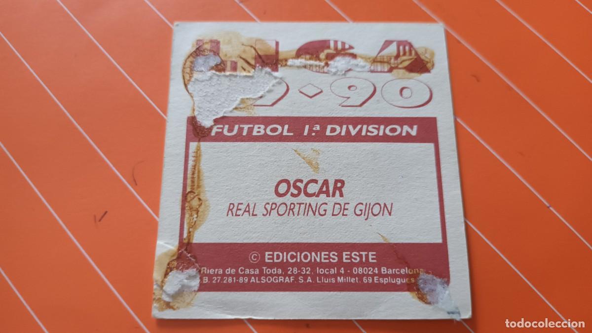 Cromos de f&uacute;tbol: 89 90 ESTE sporting gijon &Oacute;scar error impresi&oacute;n raya - Foto 3