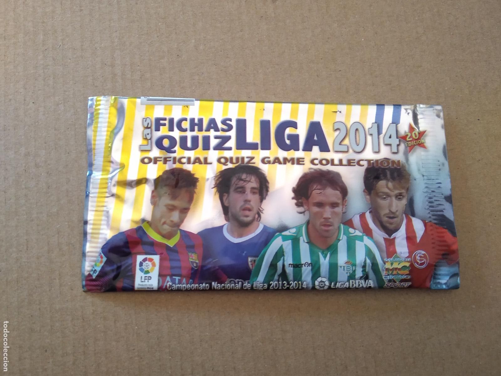 Cromos de F&uacute;tbol: SOBRE VACIO CROMO FICHAS LIGA 13-14 MUNDICROMO 2013-2014 NEYMAR BE&Ntilde;AT VERDU MARIN