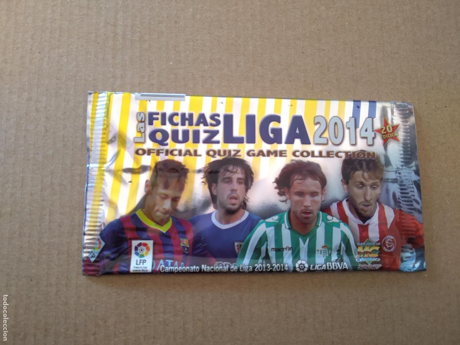 Cromos de F&uacute;tbol: SOBRE VACIO CROMO FICHAS LIGA 13-14 MUNDICROMO 2013-2014 NEYMAR BE&Ntilde;AT VERDU MARIN