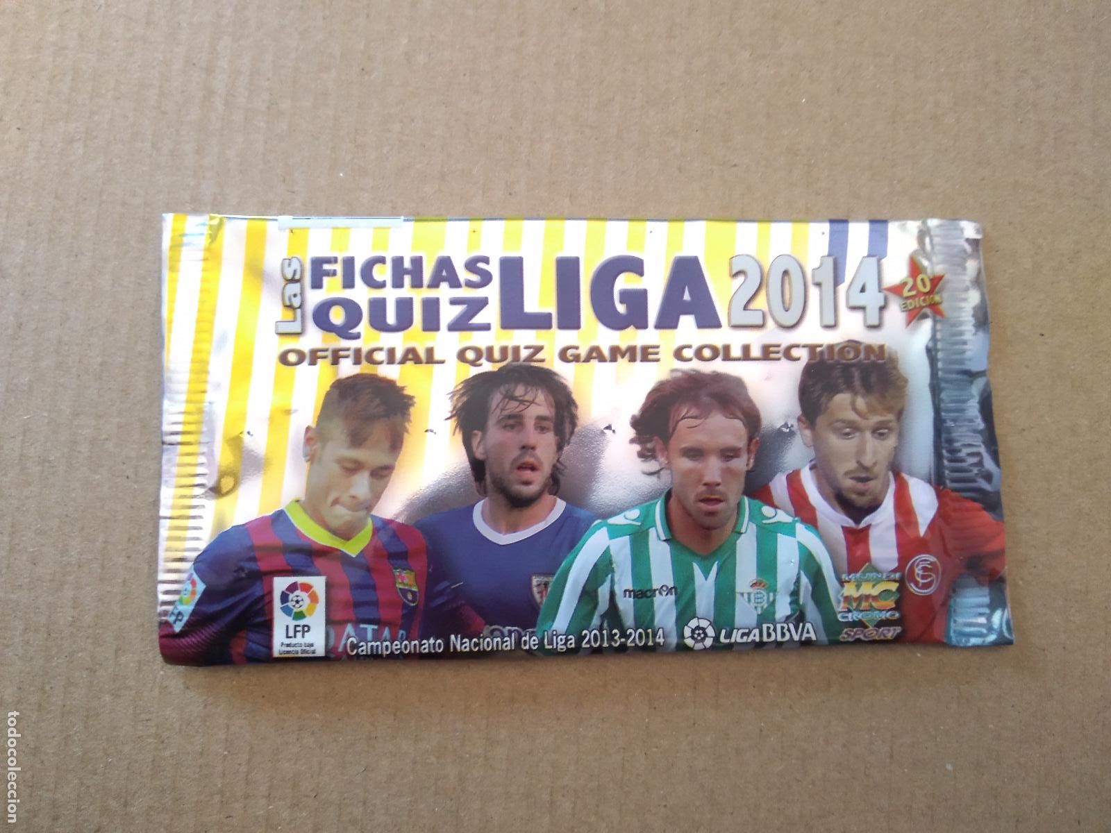Cromos de F&uacute;tbol: SOBRE VACIO CROMO FICHAS LIGA 13-14 MUNDICROMO 2013-2014 NEYMAR BE&Ntilde;AT VERDU MARIN SIN PRECIO