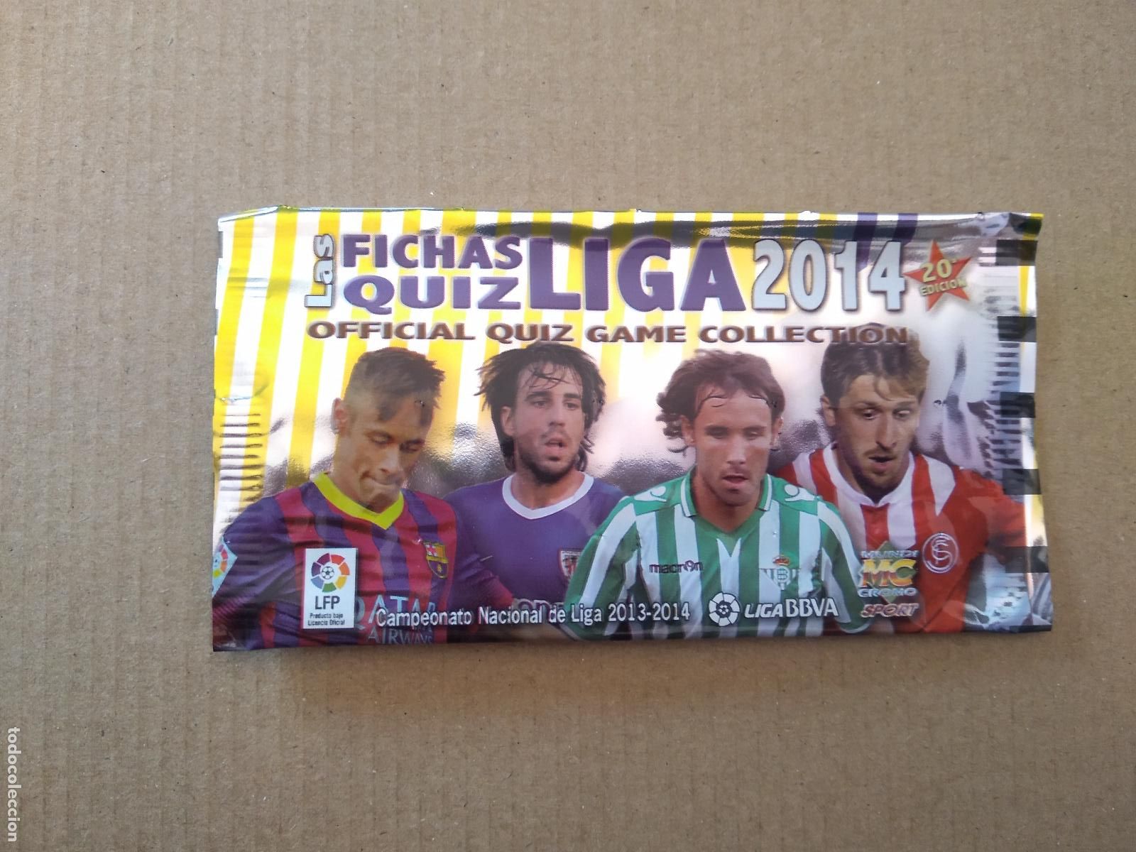 Cromos de F&uacute;tbol: SOBRE VACIO CROMO FICHAS LIGA 13-14 MUNDICROMO 2013-2014 NEYMAR BE&Ntilde;AT VERDU MARIN PRECIO JOVEN 0,30&euro;