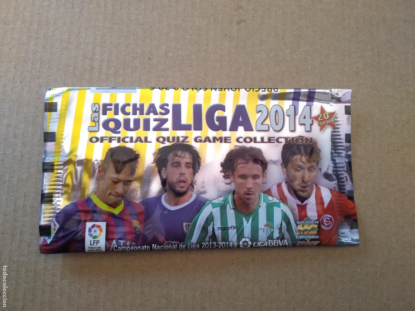 Cromos de F&uacute;tbol: SOBRE VACIO CROMO FICHAS LIGA 13-14 MUNDICROMO 2013-2014 NEYMAR BE&Ntilde;AT VERDU MARIN PRECIO JOVEN 0,30&euro;