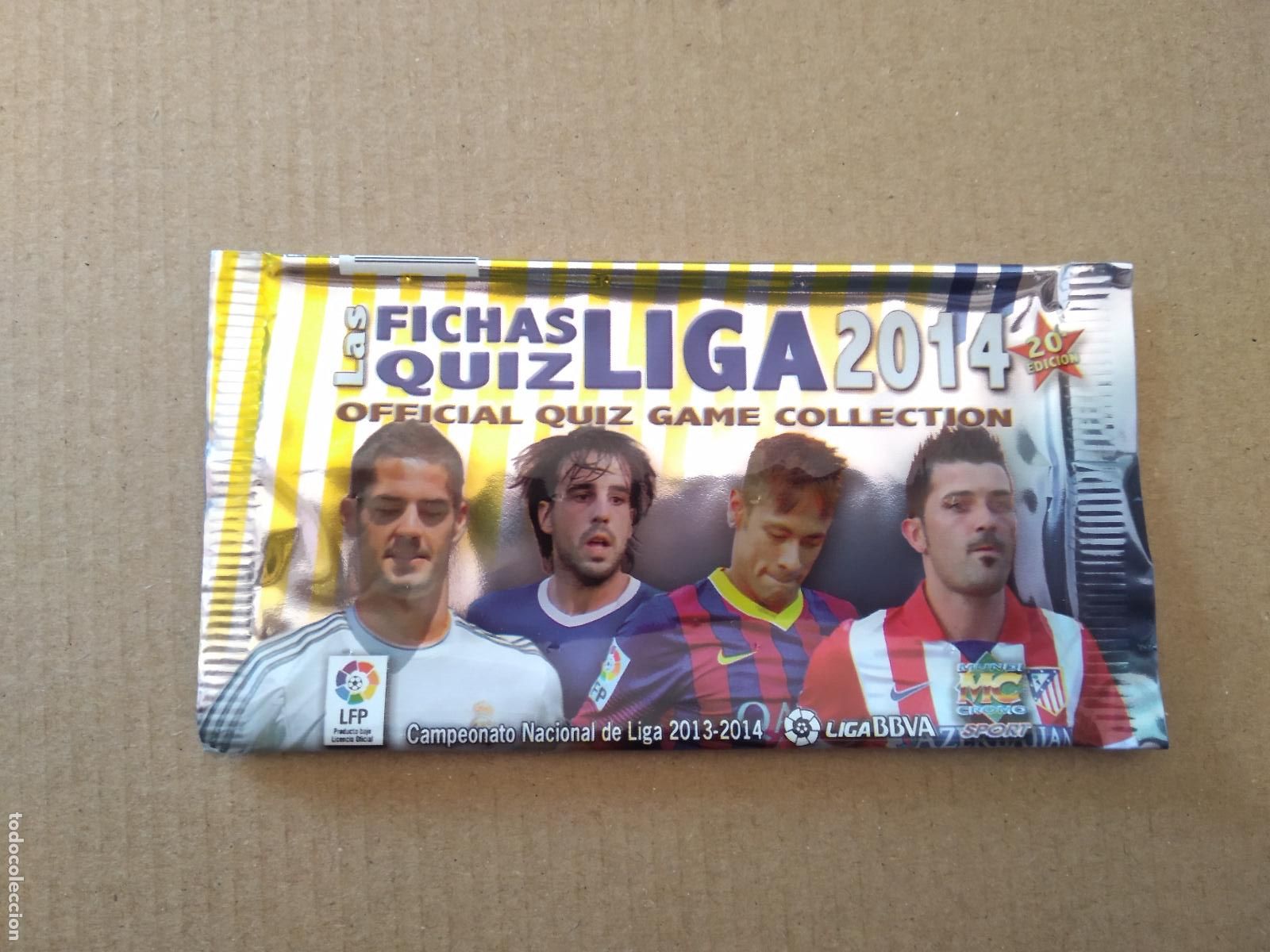 Cromos de F&uacute;tbol: SOBRE VACIO CROMO FICHAS LIGA 13-14 MUNDICROMO 2013-2014 ISCO BE&Ntilde;AT NEYMAR VILLA SIN PRECIO