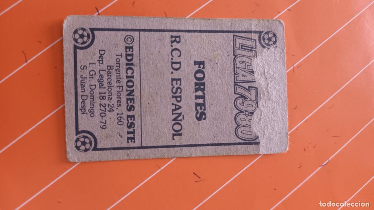 Cromos de f&uacute;tbol: 79 80 ESTE ESPA&Ntilde;OL fortes - Foto 2