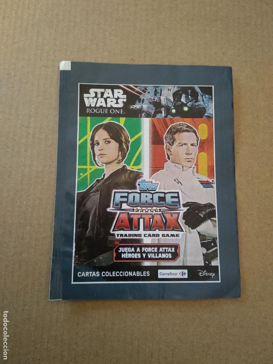 Cromos de f&uacute;tbol: SOBRE VACIO CROMO TOPPS FORCE ATTAX HEROES Y VILLANOS STAR WARS ROGUE ONE CARREFOUR
