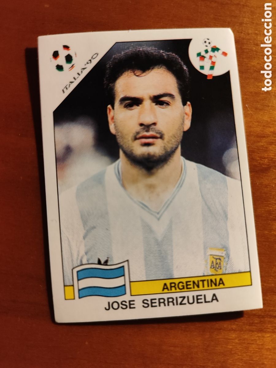 Cromos de f&uacute;tbol: 215 WORLD CUP STORY PANINI JOSE SERRIZUELA (ARGENTINA) - MUNDIAL 1990 90 -- CROMO NUEVO DE SOBRE