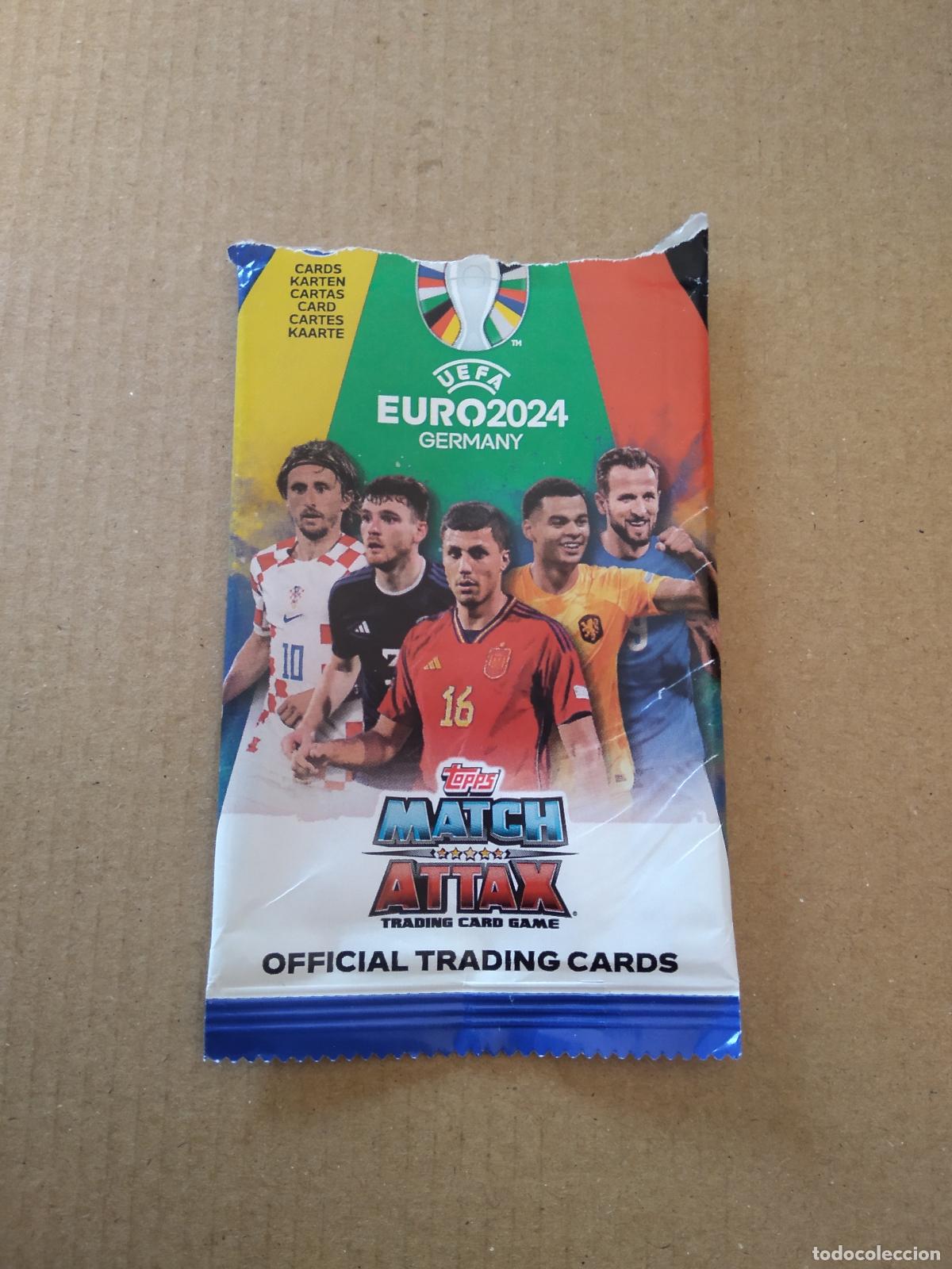Cromos de F&uacute;tbol: SOBRE VACIO CROMO FUTBOL MATCH ATTAX TOPPS EURO 2024 EUROCOPA MODRIC KANE RODRI GAKPO ROBERTSON