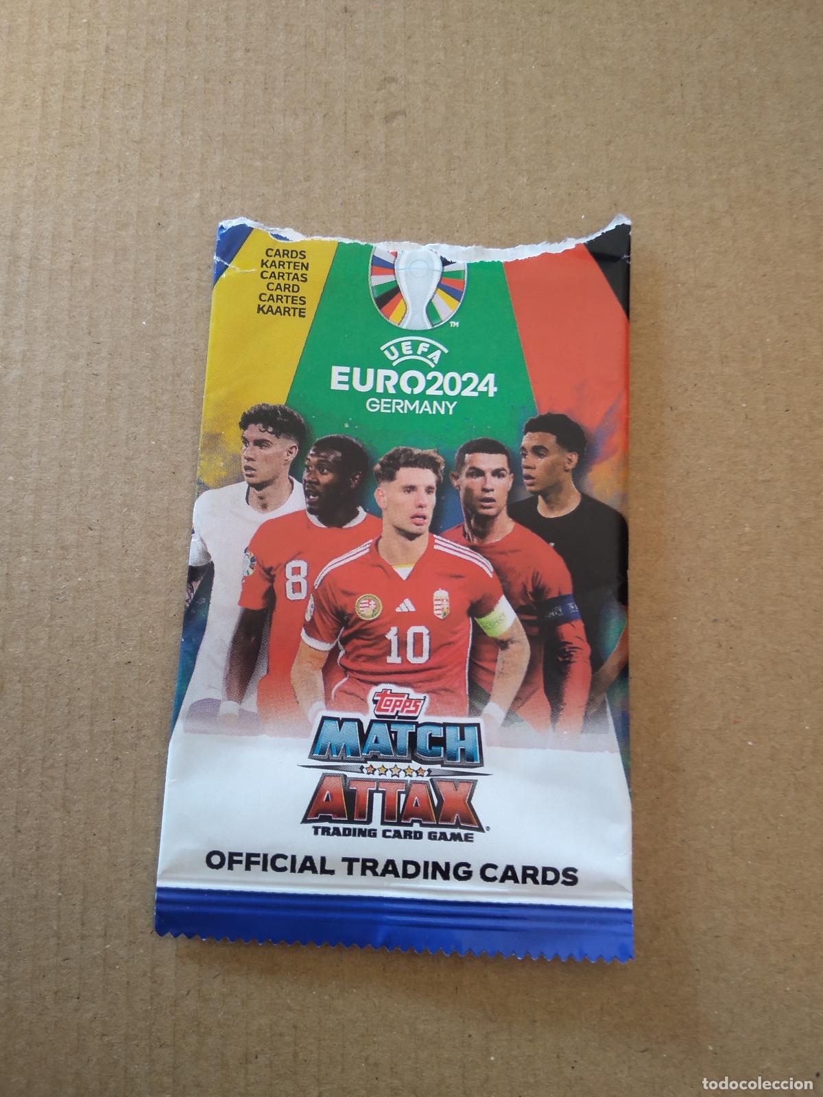 Cromos de F&uacute;tbol: SOBRE VACIO CROMO FUTBOL MATCH ATTAX TOPPS EURO 2024 Szoboszlai CRISTIANO RONALDO ALABA MUSIALA