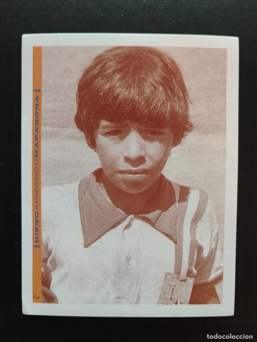 Cromos de F&uacute;tbol: 2 CROMO PEGATINA &Aacute;LBUM MARADONA MEJOR JUGADOR DEL SIGLO FIGO NUEVO DIFICIL