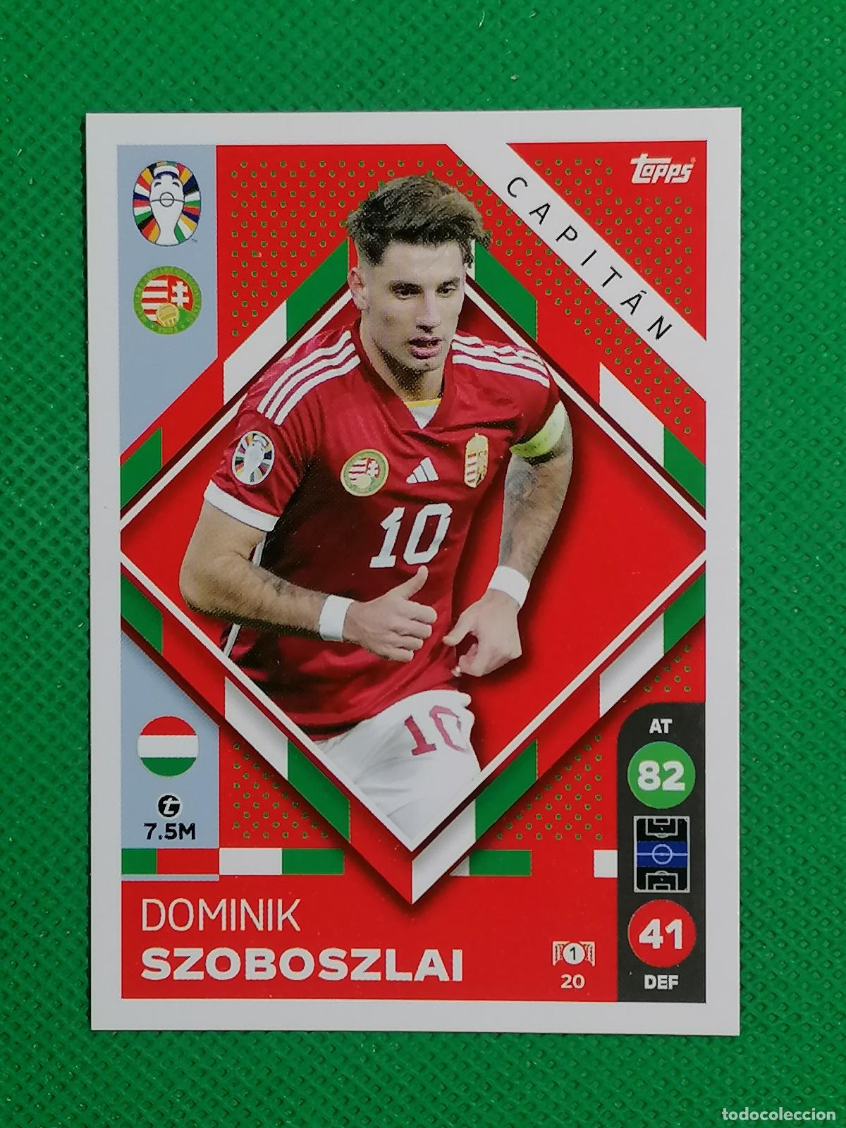 Cromos de F&uacute;tbol: 20 SZOBOSZLAI HUNGRIA CAPITAN ⚽ TOPPS MATCH ATTAX LIDL EURO EUROCOPA 2024 24 ⚽