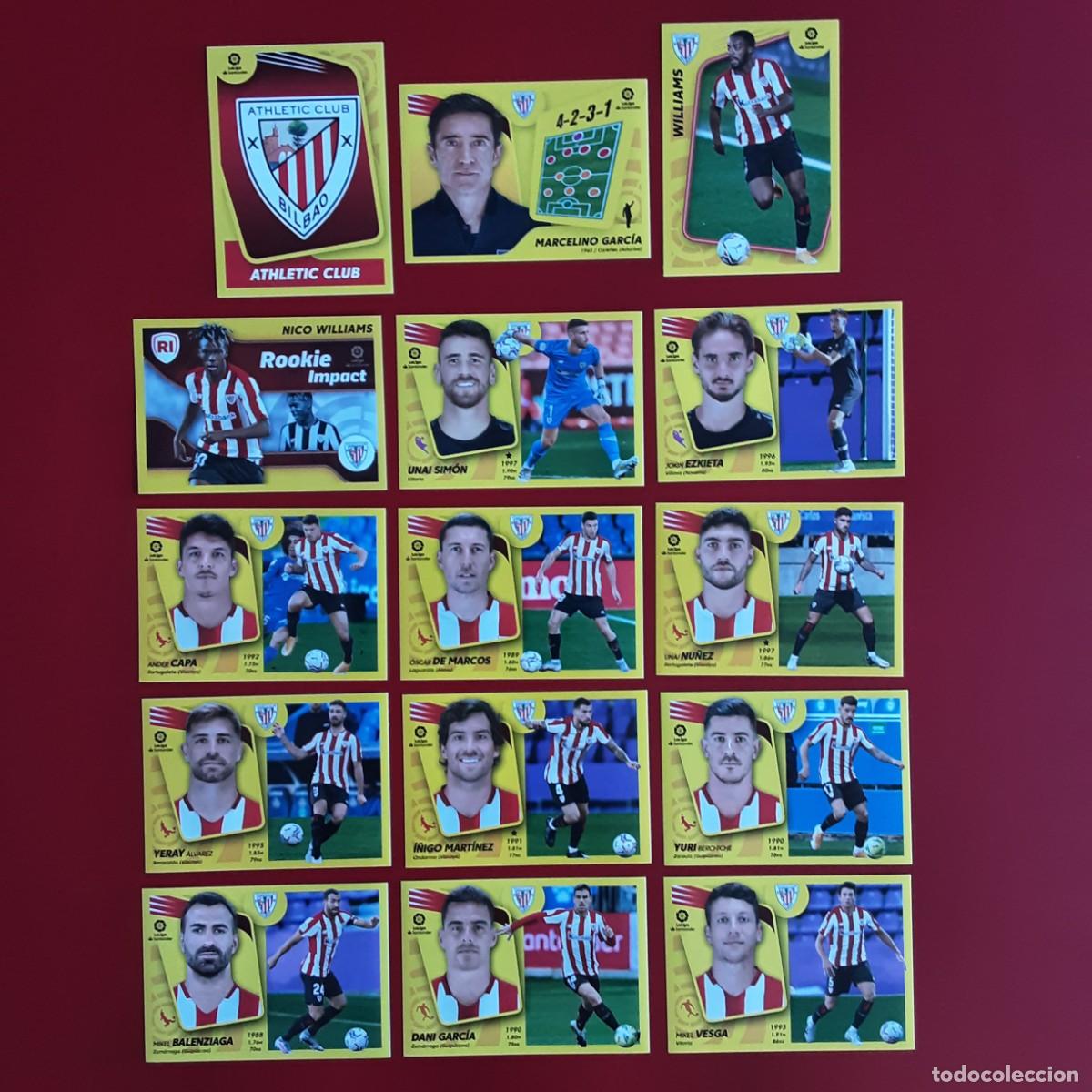 Cartes &agrave; collectionner de Football: EQUIPO COMPLETO ATH.BILBAO LIGA 2021 2022 COLECCIONES ESTE SIN PEGAR