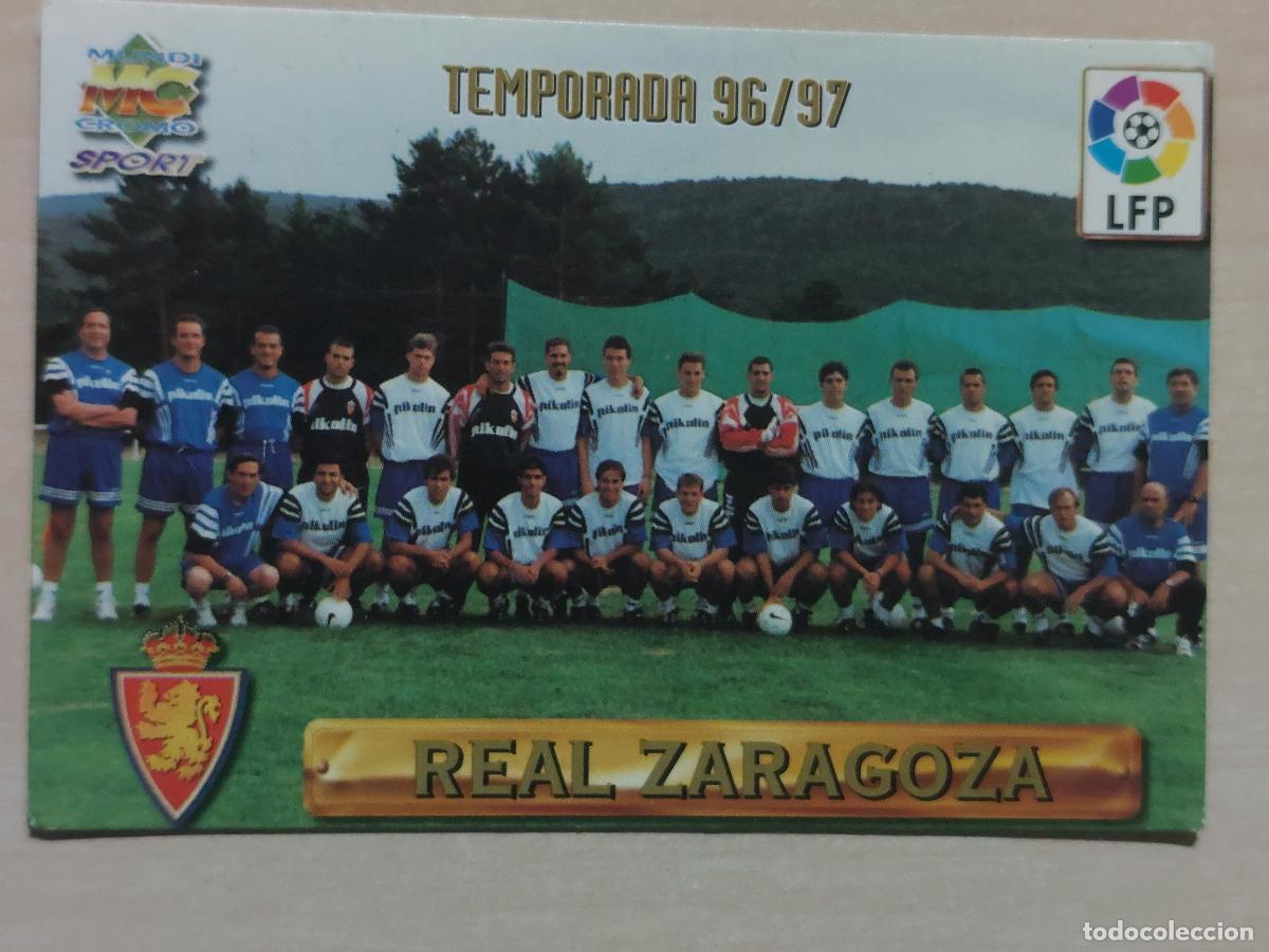 Cromos de f&uacute;tbol: N&ordm; 199 PLANTILLA - MUNDICROMO 96 97 FICHAS DE LA LIGA - REAL ZARAGOZA