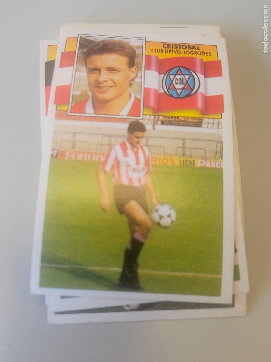 Fu&szlig;ball-Sticker: cristobal logro&ntilde;es este 1990 1991 90 91 sin pegar