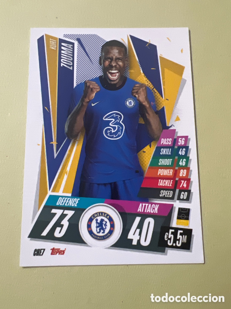 Football Stickers: C8224. CHE7 Zouma Match Attax UCL 20-21