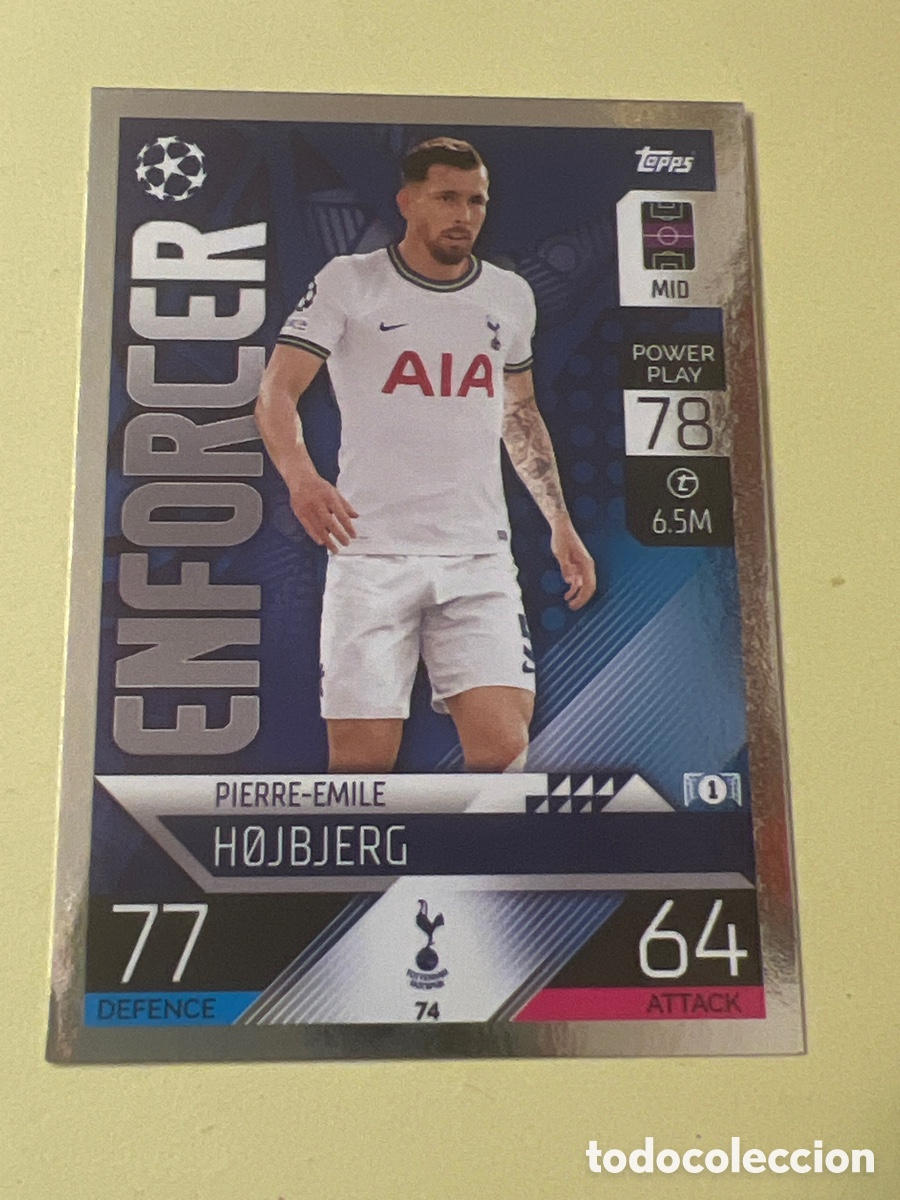 Cartes &agrave; collectionner de Football: MATCH ATTAX 22 23 -74-HOJBJERG-TOTENHAM