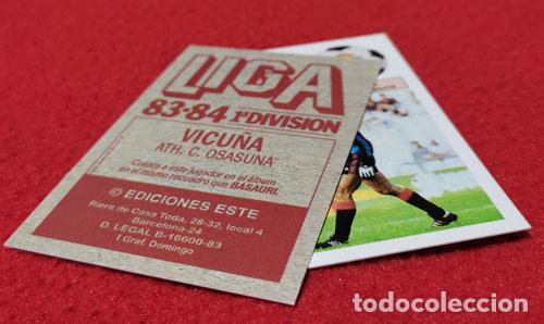 Cromos de f&uacute;tbol: Vicu&ntilde;a A. C. Osasuna custom 83-84