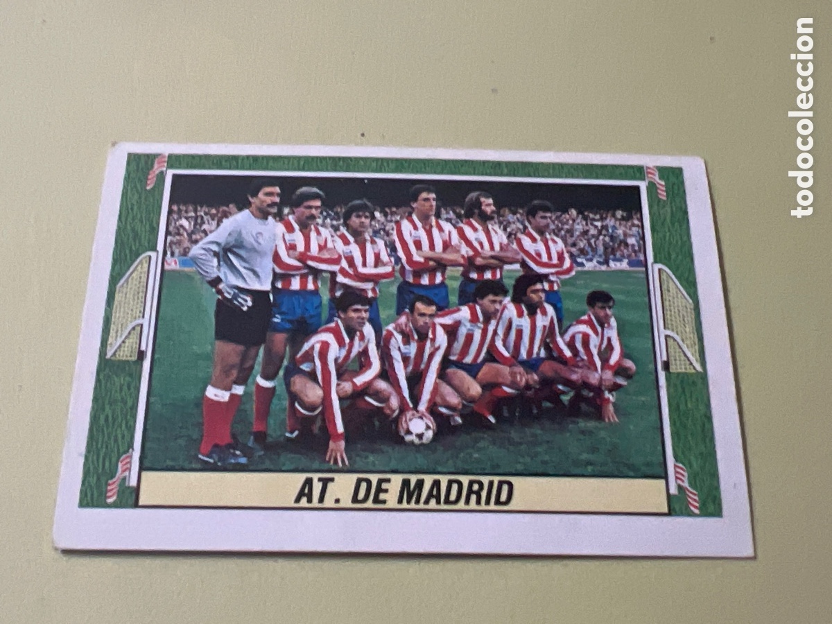 Fu&szlig;ball-Sticker: CROMO ALINEACI&Oacute;N AT. DE MADRID. LIGA 84 /85. EDICIONES ESTE. NUNCA PEGADO