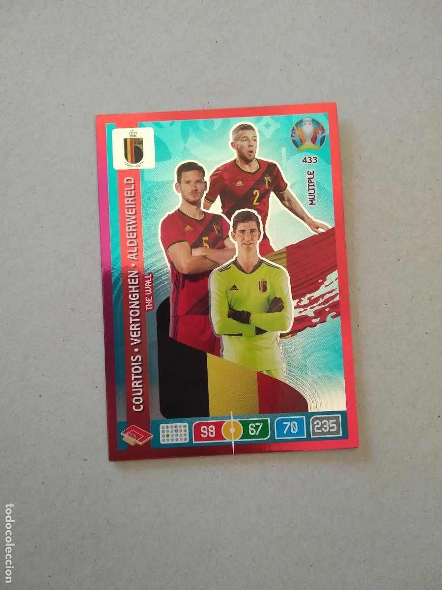Cromos de F&uacute;tbol: 433 COURTOIS VERTONGHEN ALDERWEIRELD CROMO PANINI FUTBOL EURO 2020 EUROCOPA ADRENALYN PREVIEW