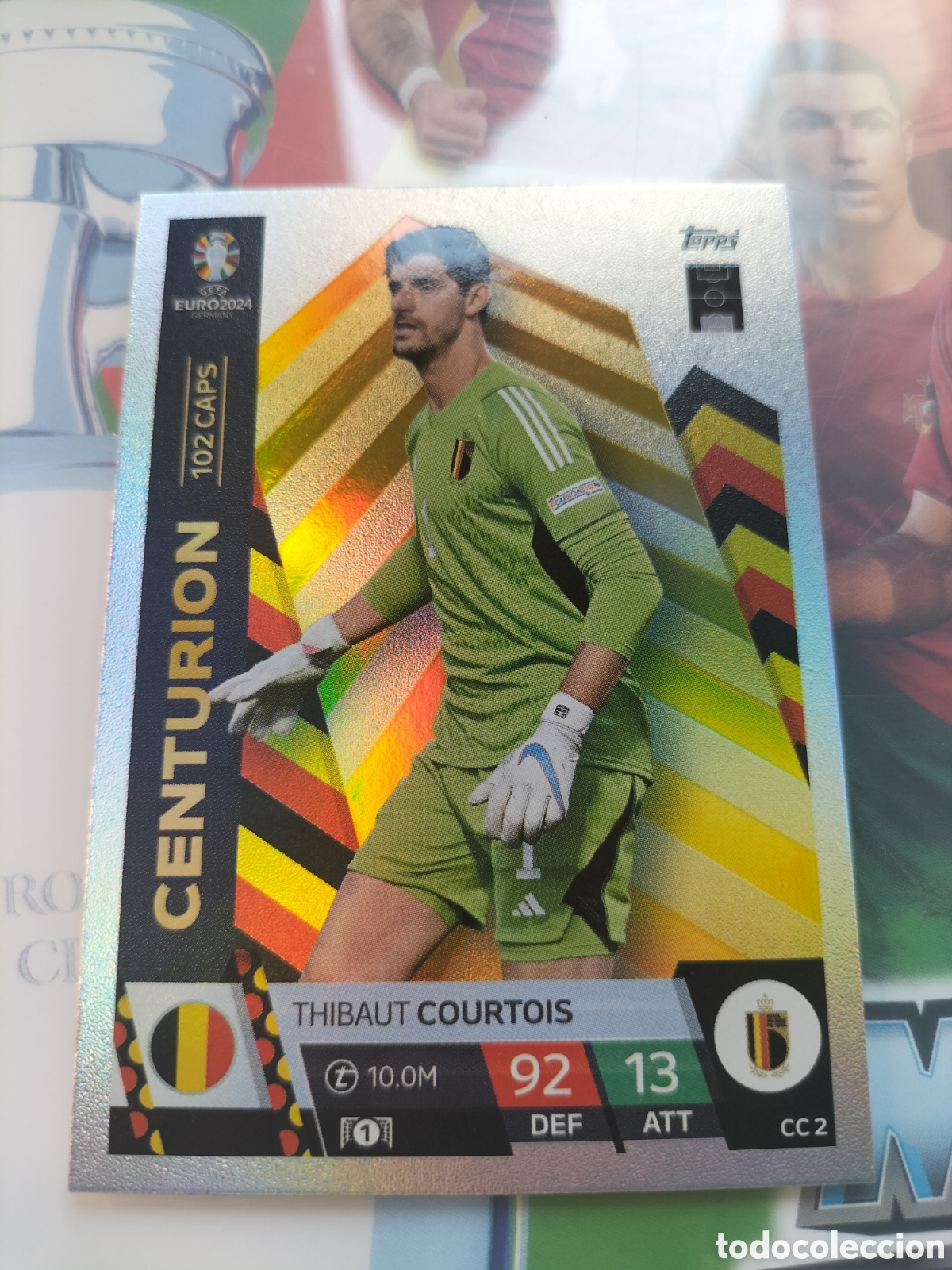 Cromos de F&uacute;tbol: Courtois centurion cc2 topps match attax euro 2024