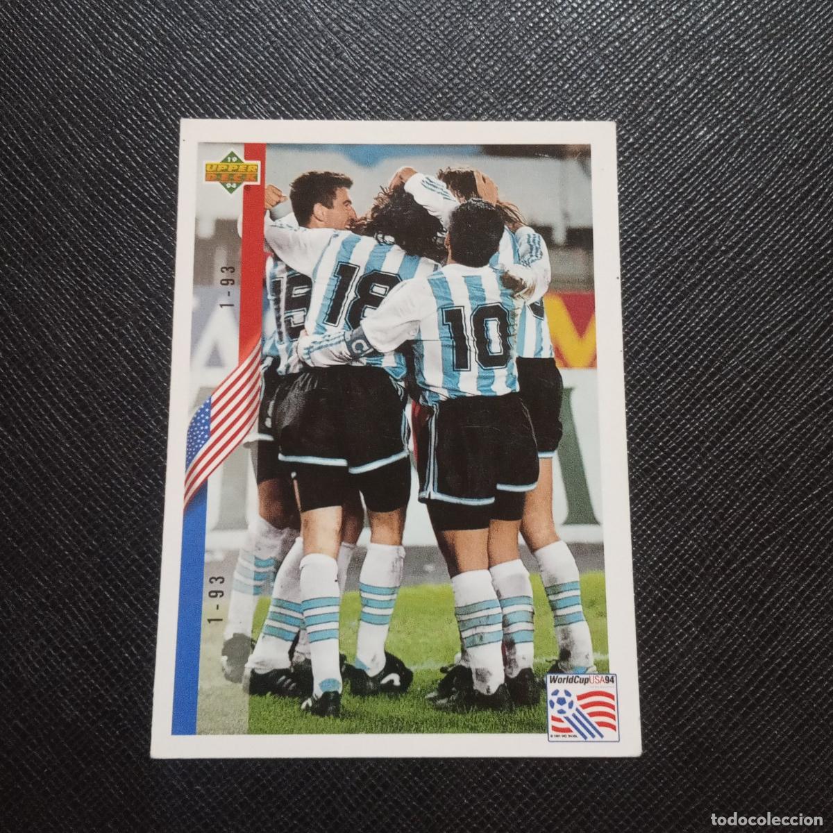 Cromos de F&uacute;tbol: 248 MARADONA INDICE ARGENTINA - UPPER DECK MUNDIAL USA 94 WORLD 1994 - CROMO CARTON - A85 PG388