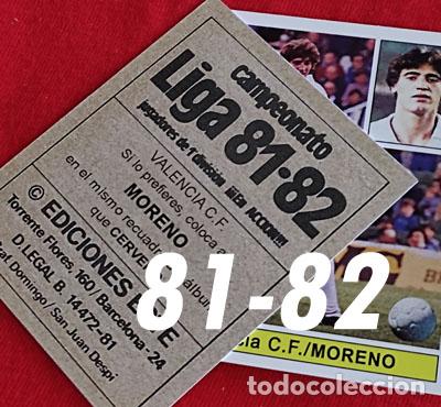 Cromos de f&uacute;tbol: Moreno Valencia C.F. custom 81-82 version 2 inedito