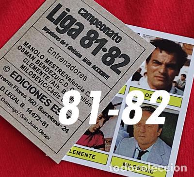 Cromos de f&uacute;tbol: M. Mestre/ Osman Entrenadores custom 81-82 version 2 inedito