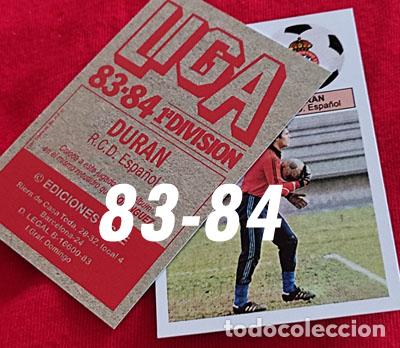 Cromos de f&uacute;tbol: Duran R.C.D. Espa&ntilde;ol custom 83-84