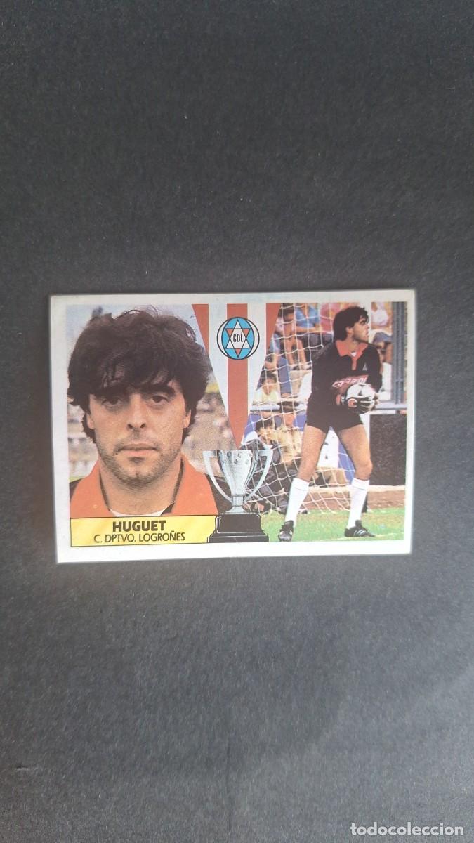 Fu&szlig;ball-Sticker: HUGUET C. D. LOGRO&Ntilde;ES LIGA ESTE 1987/88 87 88 NUNCA PEGADO SIN PEGAR