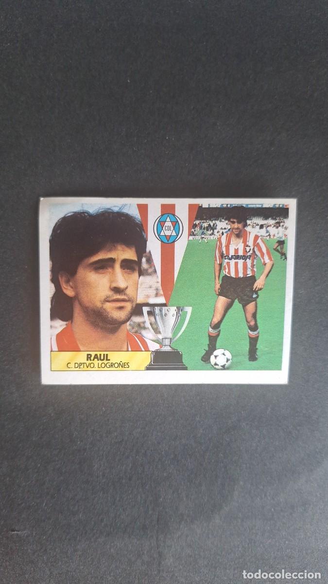 Fu&szlig;ball-Sticker: RAUL C. D. LOGRO&Ntilde;ES LIGA ESTE 1987/88 87 88 NUNCA PEGADO SIN PEGAR