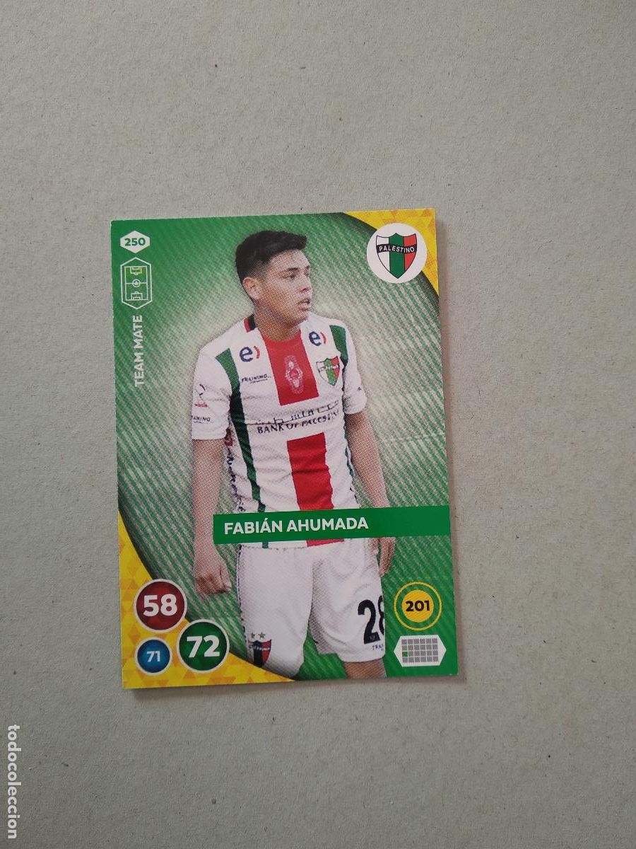 Cromos de F&uacute;tbol: 250 FABIAN AHUMADA PALESTINO CROMO FUTBOL PANINI ADRENALYN LIGA CHILE 2019